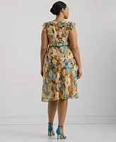 Lauren Ralph Lauren Plus Size Floral Empire-Waist A-Line Dress