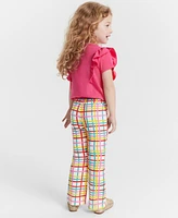 Epic Threads Toddler Girls Plaid Flare Pants, Created for Macy's