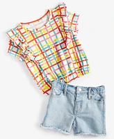 Epic Threads Toddler Girls Heathrow Denim Shorts, Created for Macy's