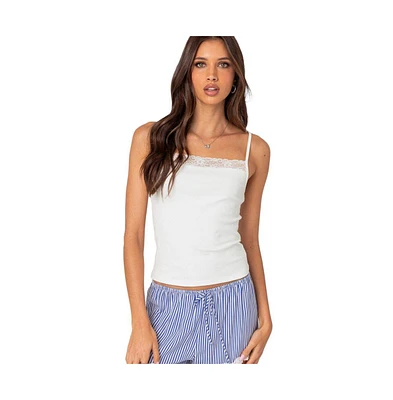 Gretchen Lace Trim Tank Top