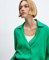 Mango Women's Camp-Collar Shirt