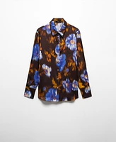 Mango Women's Satin Print Shirt