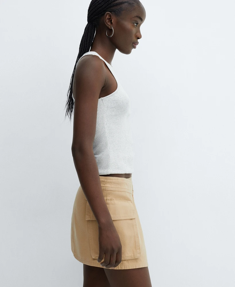 Mango Women's Cargo Miniskirt