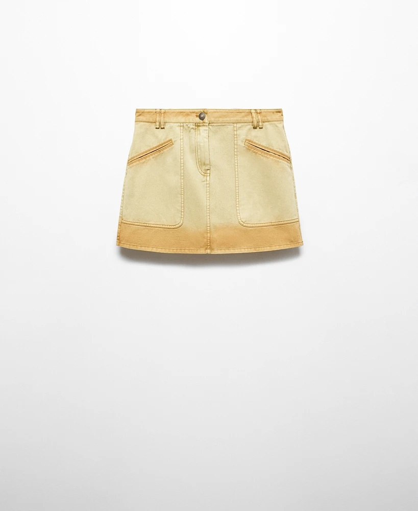 Mango Women's Denim Mini-Skirt