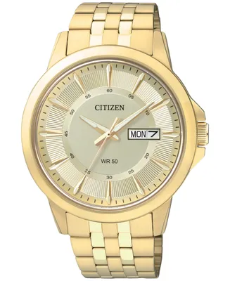 Citizen Men's Gold-Tone Stainless Bracelet Watch 41mm BF2013