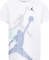 Jordan Little Boys Gradient Stacked Short Sleeve Tee