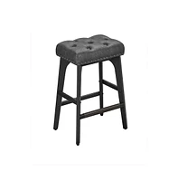 Slickblue Set of 2 Counter Height Bar Stools with Tufted Buttons