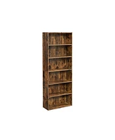 Slickblue Open Bookcase With Adjustable Storage Shelves, Floor Standing Unit-6 Shelves