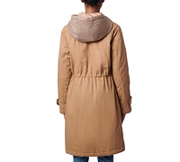 Collection B Juniors Long Hooded Parka Coat