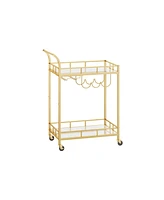 Slickblue Chic And Elegant Gold Bar Cart Serving Cart