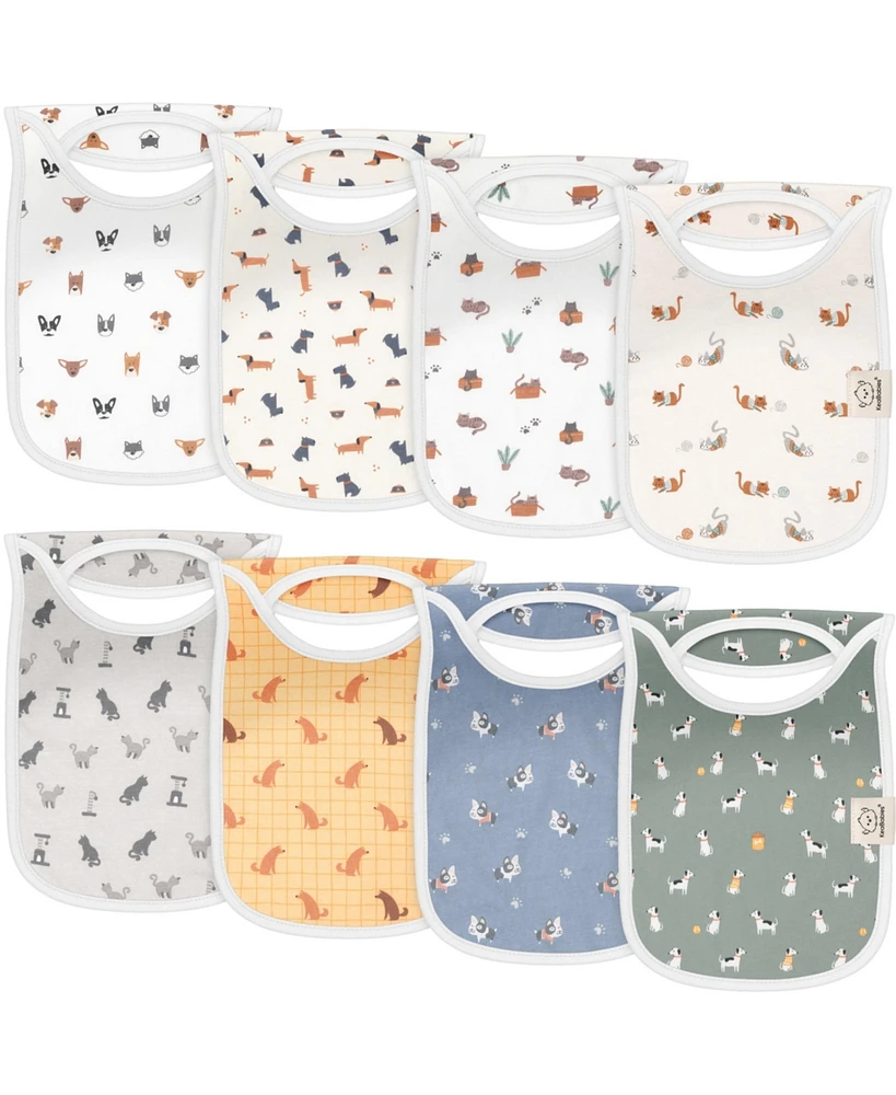 KeaBabies Baby Boys 8-Pack Bibs Pull-on Bibs, Drool for Bib Unisex