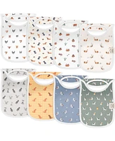 KeaBabies Baby Boys 8-Pack Bibs Pull-on Bibs, Drool for Bib Unisex