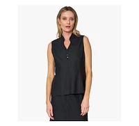 Stella Carakasi Women's Linen Sleeveless Line Top