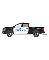 Greenlight Collectibles 1/64 2018 Nissan Titan Xd Pro-4X, Oceanside California Police, Hot Pursuit