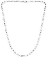 Giani Bernini Diamond-Cut Paperclip Chain 18" Sterling Silver or 18k Gold-plated Silver; Created for Macy's