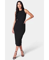 Bebe Women's Rib Sleeveless Midi Dress