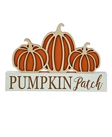 Glitzhome 11.75"L Fall Wooden "Pumpkin Patch" Pumpkins Table Sign