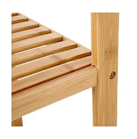 Slickblue 5-Tier Wicker Bathroom Shelf, Standing Kitchen Rack, for Narrow Spaces, Living Room