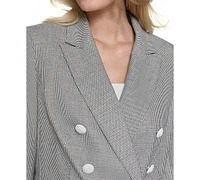 Karl Lagerfeld Paris Women's Pinstripe Double-Breasted Blazer