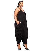 L I V D Plus Quinn Pocket Tulip Bottom Jumpsuit