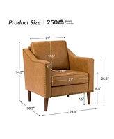 Karena Transitional Armchair with Nailhead Trims