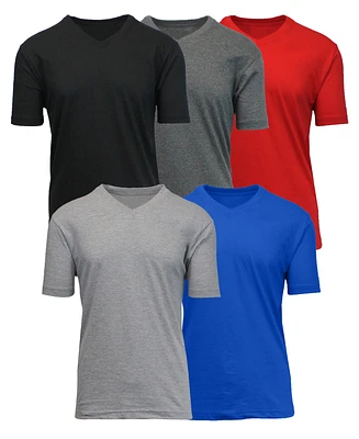 Blue Ice Men's Short Sleeve V-Neck Tee-5 Pack