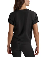 Dkny Sport Women's Cotton Stud Logo Knot-Front T-Shirt