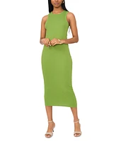 1.state Women's Rib Knit Cutout Sleeveless Cotton Bodycon Dress