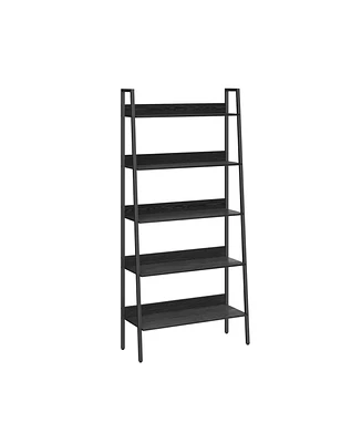 Slickblue Industrial Slim Ladder Shelves With Metal Frame, Freestanding Storage