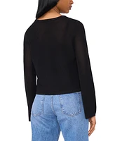 1.state Women's Flare-Sleeve Mesh-Stitch Sweater