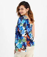 I.n.c. International Concepts Petite One-Shoulder Floral-Print Top, Created for Macy's