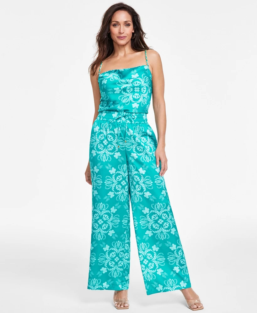 I.n.c. International Concepts Women's Printed Wide-Leg Pants, Created for Macy's