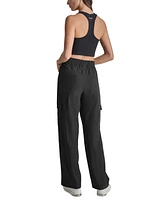 Dkny Sport Women's High-Rise Straight-Leg Cargo Pants