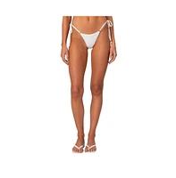 Edikted Women's Eyelet String Bikini Bottom