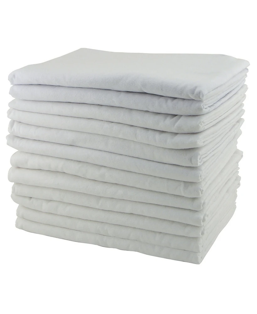 ECR4Kids Kids Blanket, White, 12-Pack