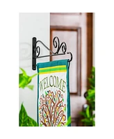 Evergreen Swirl Wall-Mount Garden Flag Hanger- 15.5x6 in Garden and House Flag Accessories