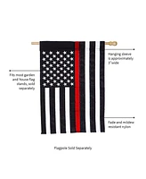 Evergreen Flag Thin Red Line House Applique Flag