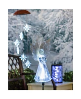 Evergreen 14"H Angel Fiber Optic Garden Stake