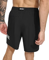 Dkny Men's Core Arch Logo Stretch 7" Volley Shorts