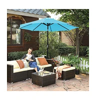 Slickblue Solar Lighted Patio Outdoor Umbrella, 32 Led Lights, with Tilt and Crank Mechanism