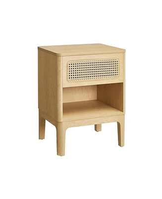 Slickblue Rattan Nightstand With Drawer