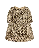 Hudson Baby Toddler Girls Hudson Cotton Dresses, Buffalo Plaid Leopard