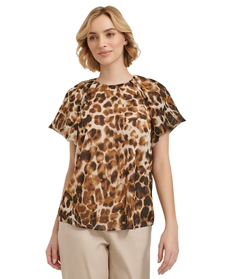 Calvin Klein Women's Short Sleeve Printed Top