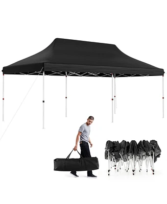Costway 10 x 20 Ft Pop-up Canopy UPF50+ Sun Protection Tent with Carrying Bag