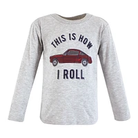 Hudson Baby Boys Long Sleeve T-Shirts, Beyond Awesome