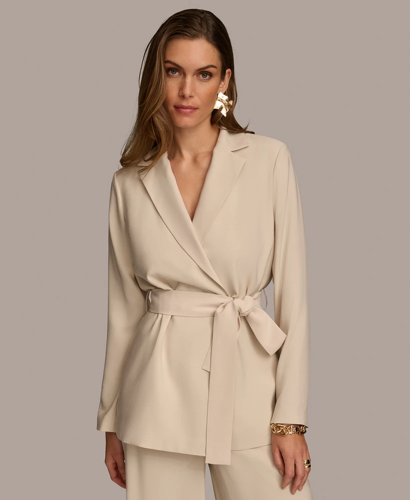 Donna Karan Women's Unstructured Belted Blazer