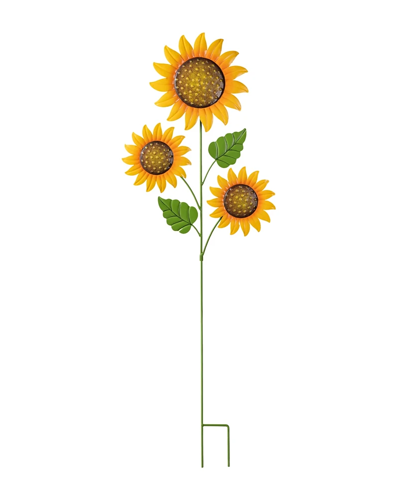 Glitzhome 48.25"H Fall Metal Sunflowers Yard Stake