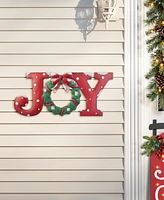 Glitzhome 23.75''L Metal Christmas "Joy" Yard Stake