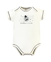 Touched by Nature Baby Boys Organic Cotton Bodysuits 5pk, Mr. Moon, 18-24 Months