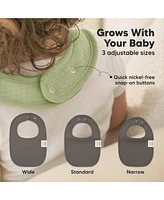 KeaBabies 8pk Organic Quin Baby Bibs for Drooling and Teething, Cotton Drool Bibs, Newborn Boys, Girls